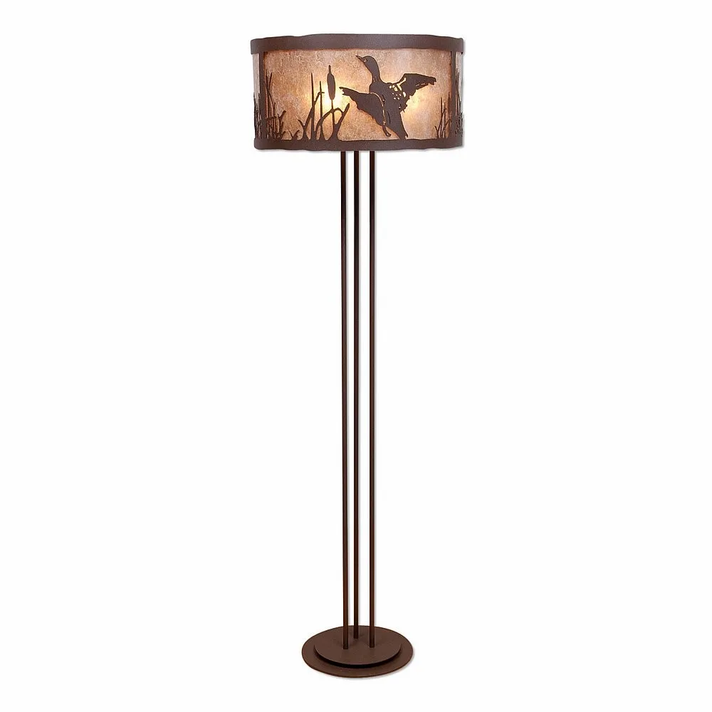 Kincaid-Loon Three Light Floor Lamp in Rustic Brown