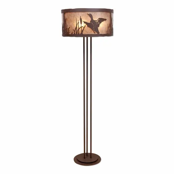 Kincaid-Loon Three Light Floor Lamp in Rustic Brown