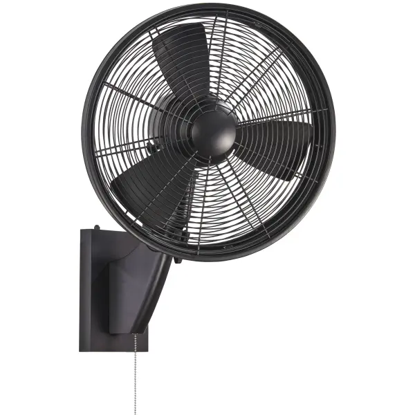 The Anywhere 16" oscillating fan combines sleek modern styling with practical portability. Its matte black finish and 3-blade design deliver effective air circulation for medium-sized spaces while maintaining a contemporary aesthetic.
