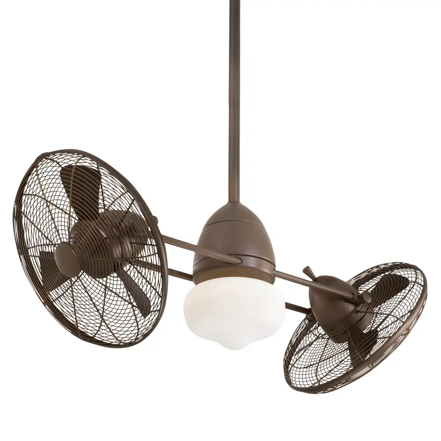 Compact Wet-Rated Fan with Integrated LED Light for Indoor-Outdoor Use