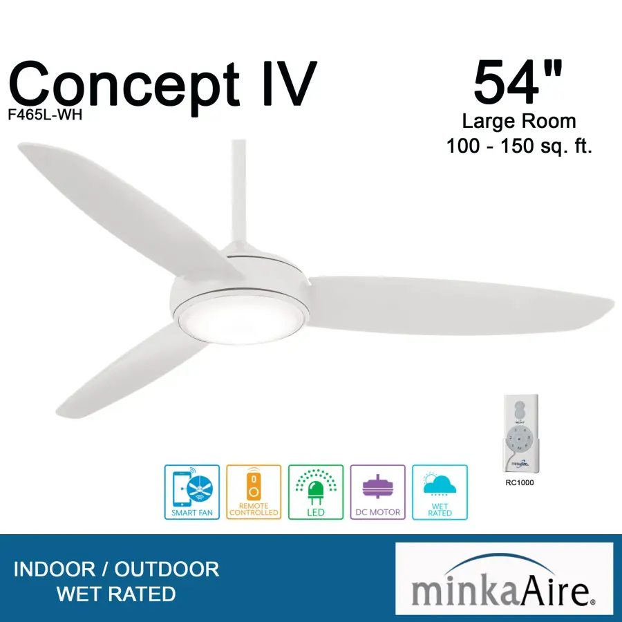 Concept IV 54" LED Smart Ceiling Fan - Image 3