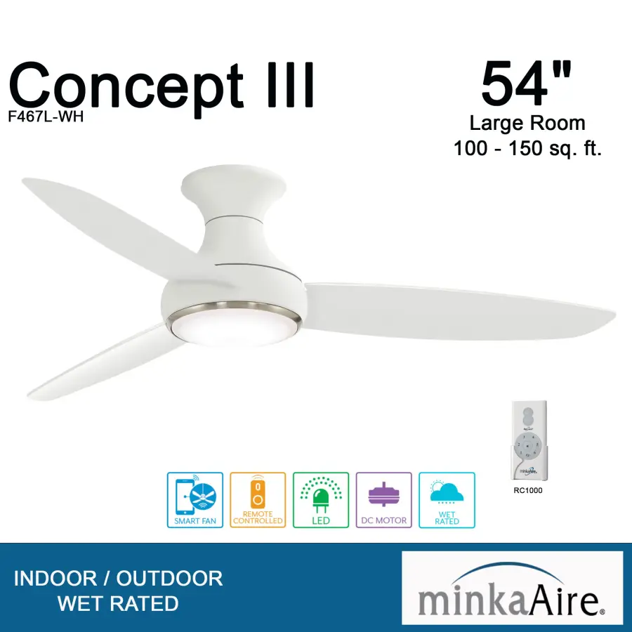 Concept III 54" LED Smart Ceiling Fan - Image 3