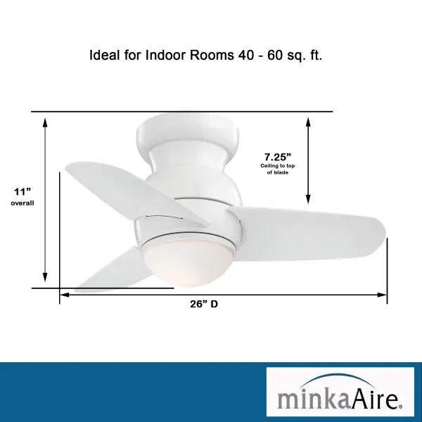 Spacesaver 26" LED Ceiling Fan with Light - Image 5