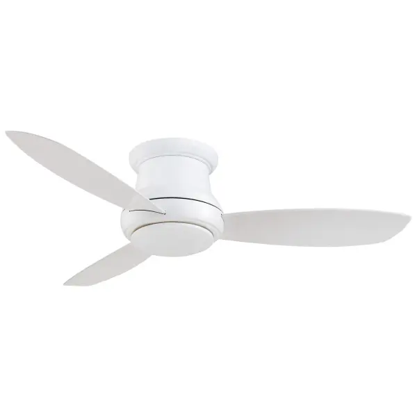 The Concept II combines efficient cooling with bright LED illumination in a low-profile design perfect for rooms with standard ceiling heights. Its clean white finish and etched glass shade deliver versatile style.