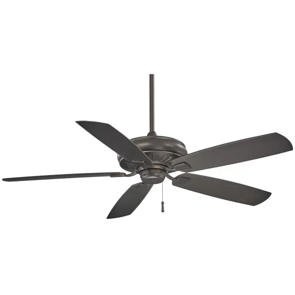 The Sunseeker 60" ceiling fan combines contemporary styling with industrial appeal in a sophisticated smoked iron finish. Its generous blade span delivers powerful air circulation for large spaces.