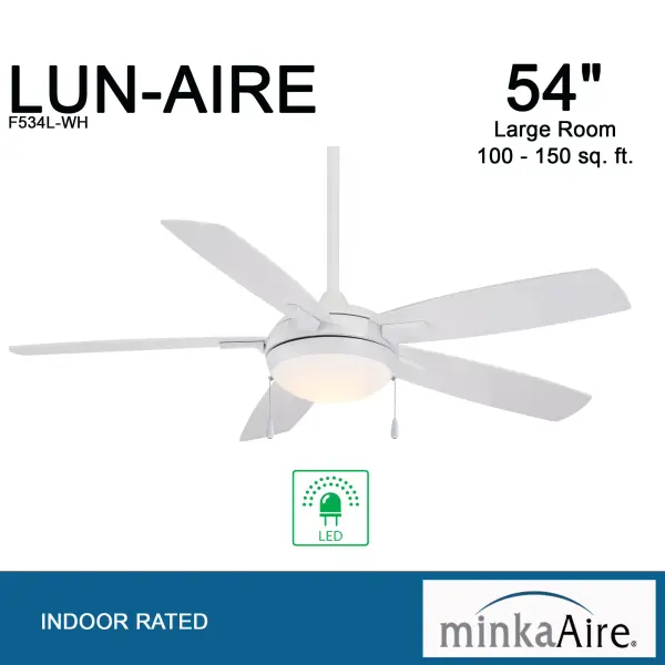 Lun-Aire 54" LED Ceiling Fan with Light - Image 3