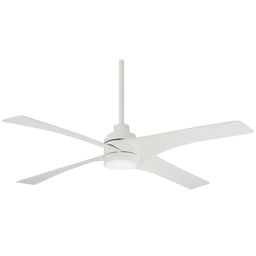 Swept 56" LED Ceiling Fan in Flat White