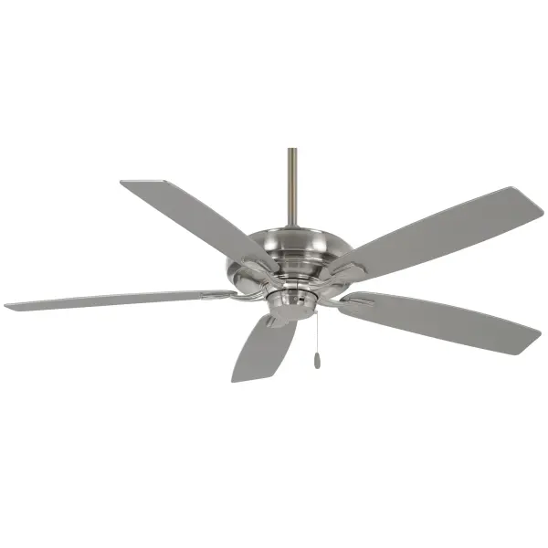The Watt ceiling fan combines contemporary style with Energy Star efficiency. Its 60-inch blade span and DC motor make it ideal for large rooms, while the brushed nickel finish adds a sleek, modern touch to any space.