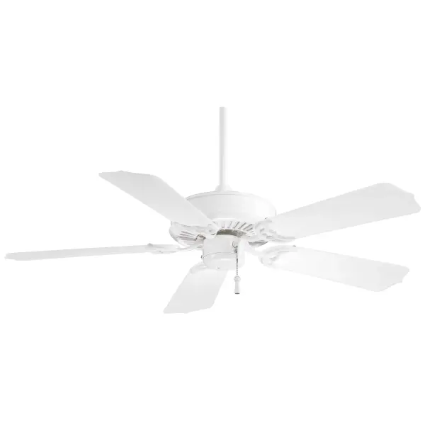 The Sundance 42" ceiling fan combines practical functionality with clean coastal styling. Its all-weather ABS blades and durable steel construction make it ideal for covered outdoor areas or humid indoor spaces.