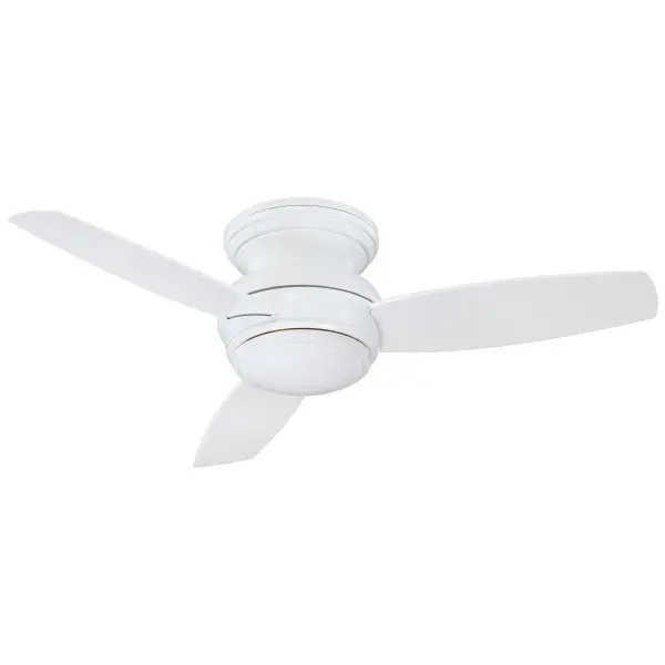 A versatile 44-inch ceiling fan combining traditional styling with modern LED efficiency. The white finish and opal glass shade provide timeless appeal, while integrated LED lighting delivers 1458 lumens of dimmable illumination.