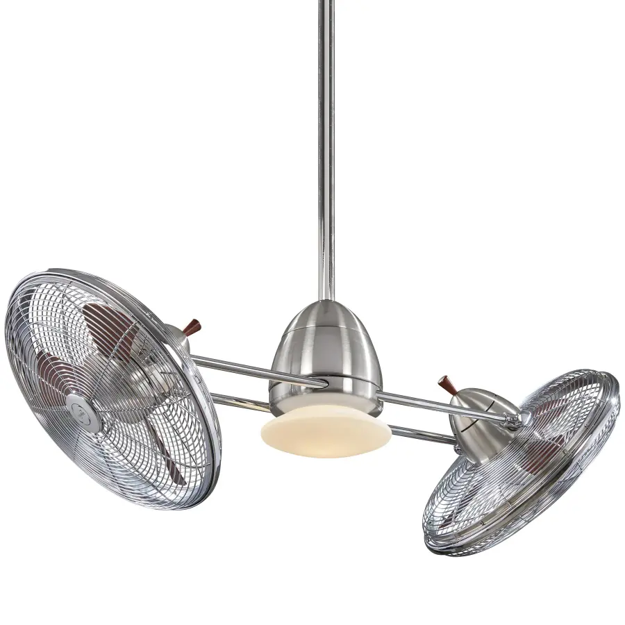 Industrial-Style Twin Turbofan with Integrated LED Lighting