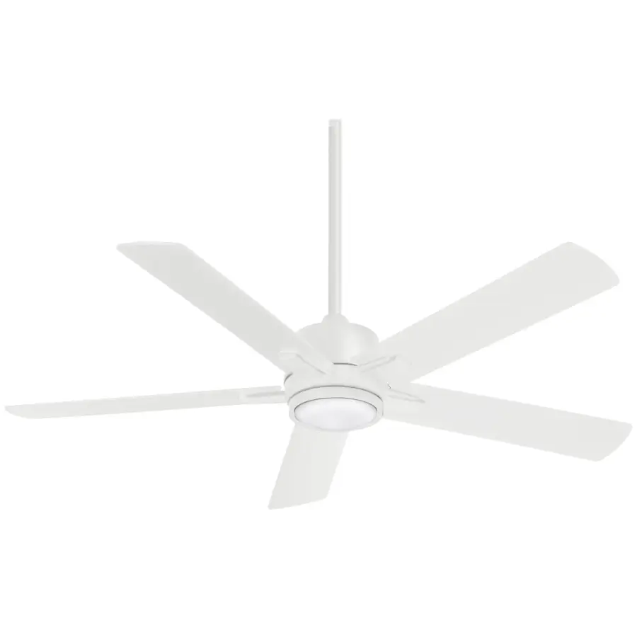 Stout 54" LED Ceiling Fan in Flat White