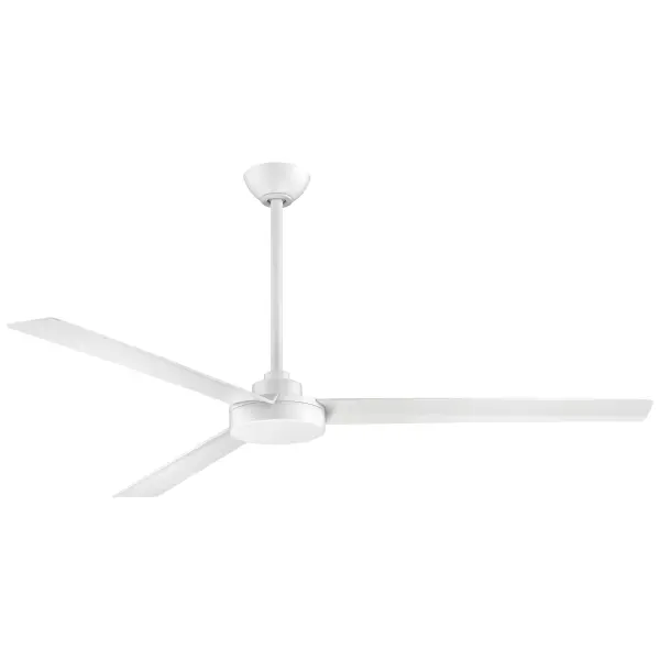 The Roto XL delivers exceptional air circulation for large spaces with its 62-inch blade span and modern flat white finish. The minimalist design features aluminum construction with ABS blades at a 20-degree pitch for optimal performance.