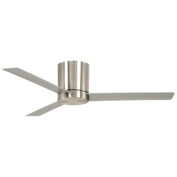 The Roto Flush combines efficient air circulation with bright LED illumination in a space-saving flush mount design. Perfect for rooms with lower ceilings, this 52" fan features a contemporary brushed nickel finish and energy-efficient lighting. - alternate view