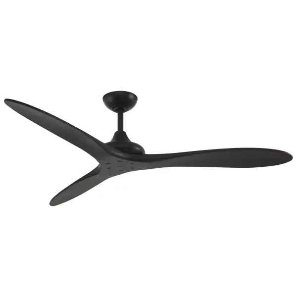 The Vapor ceiling fan combines contemporary design with powerful performance. Its 60-inch span and coal black finish make it ideal for large modern spaces, while the DC motor ensures energy-efficient operation.