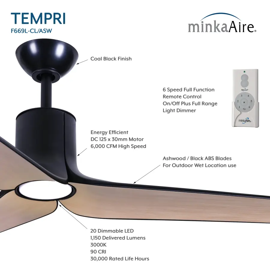 Versatile 56" Indoor/Outdoor Fan with Integrated LED and Energy Star Rating - Image 5