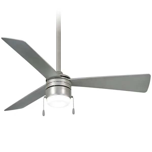 The Vital combines efficient cooling with exceptional LED lighting (CRI 95) in a contemporary silver finish. Its 44" blade span makes it ideal for bedrooms and offices, while the integrated LED provides bright, color-accurate illumination.