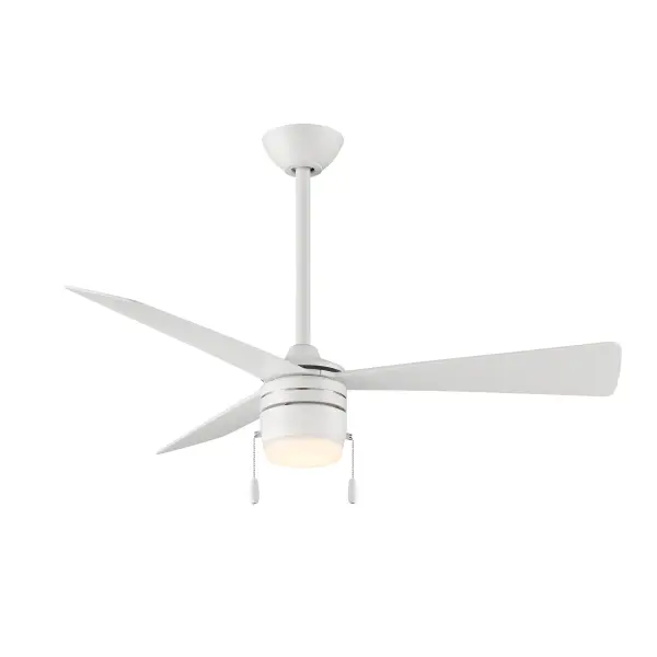 The Vital 44" LED Ceiling Fan combines efficient air circulation with integrated LED lighting in a clean, contemporary design. Its compact size makes it ideal for medium-sized rooms while the flat white finish blends seamlessly with modern interiors.