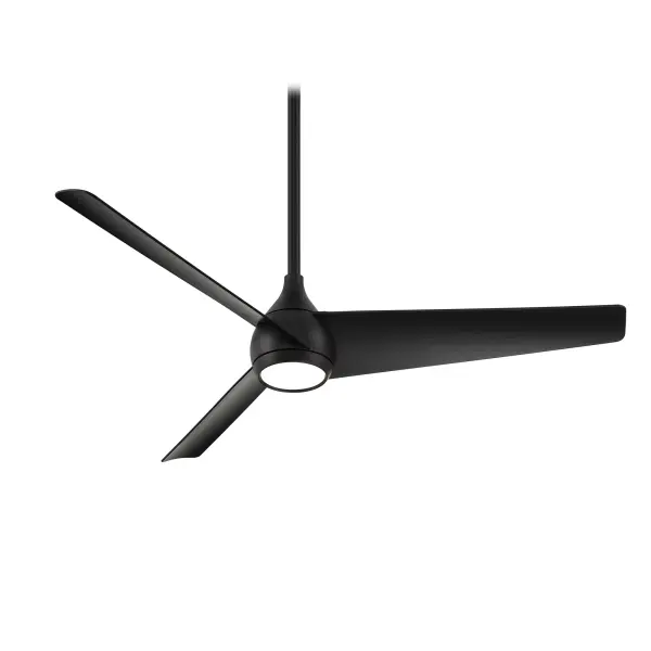 The Twist ceiling fan combines contemporary design with energy-efficient LED lighting and a whisper-quiet DC motor. Its 52" blade span and coal finish make it ideal for medium to large rooms seeking modern climate control.