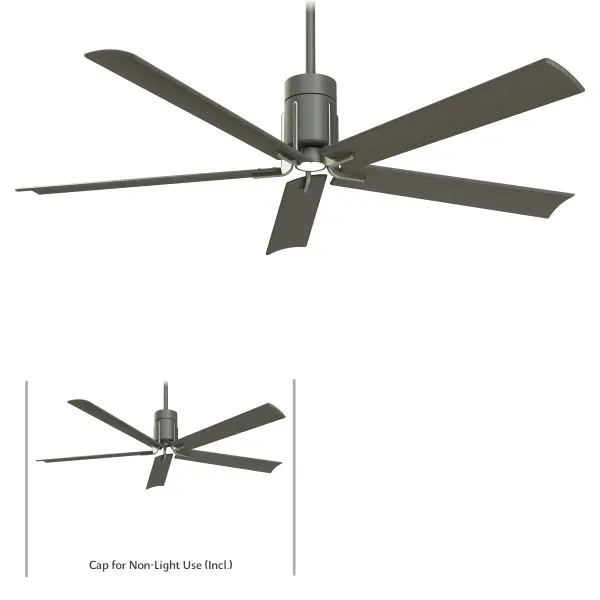The Clean ceiling fan combines modern aesthetics with efficient DC motor technology. Its 60-inch span and integrated LED lighting make it ideal for large spaces, while the grey iron and brushed nickel finish adds sophisticated contrast.