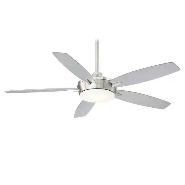 The Espace ceiling fan delivers powerful airflow with integrated LED lighting in a refined brushed nickel finish. Its 52" span and high CRI lighting make it ideal for larger living spaces seeking both comfort and style.