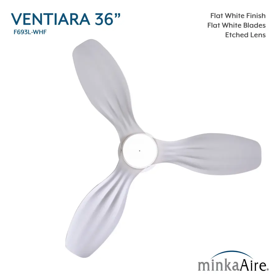 Ventiara 36" LED Flush Mount Indoor/Outdoor Ceiling Fan - Image 4