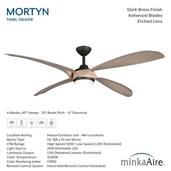 Mortyn 60" LED Indoor/Outdoor Ceiling Fan - Image 6