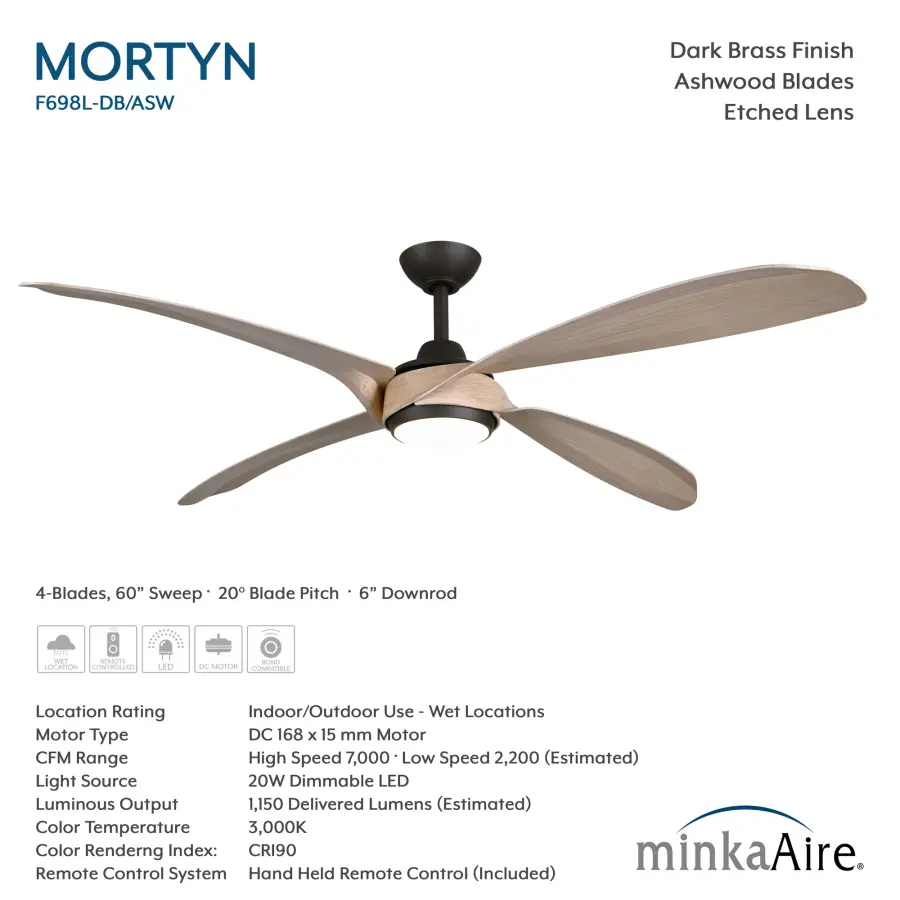 Mortyn 60" LED Indoor/Outdoor Ceiling Fan - Image 6