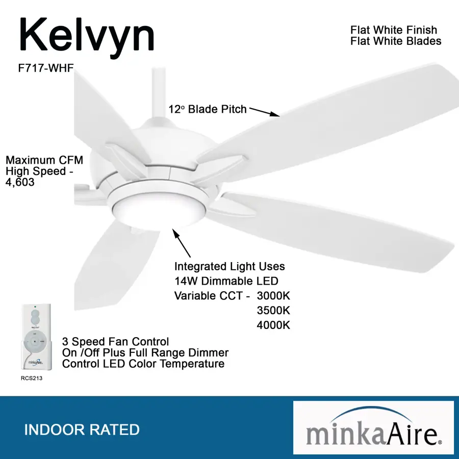 Kelvyn 52" LED Ceiling Fan - Image 2