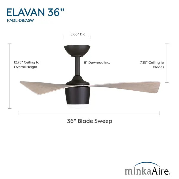 Elavan 36" LED Indoor/Outdoor Ceiling Fan - Image 8