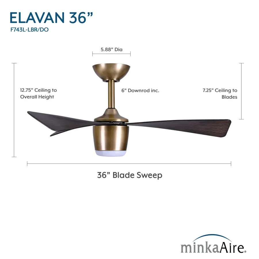 Elavan 36" LED Indoor/Outdoor Ceiling Fan - Image 8