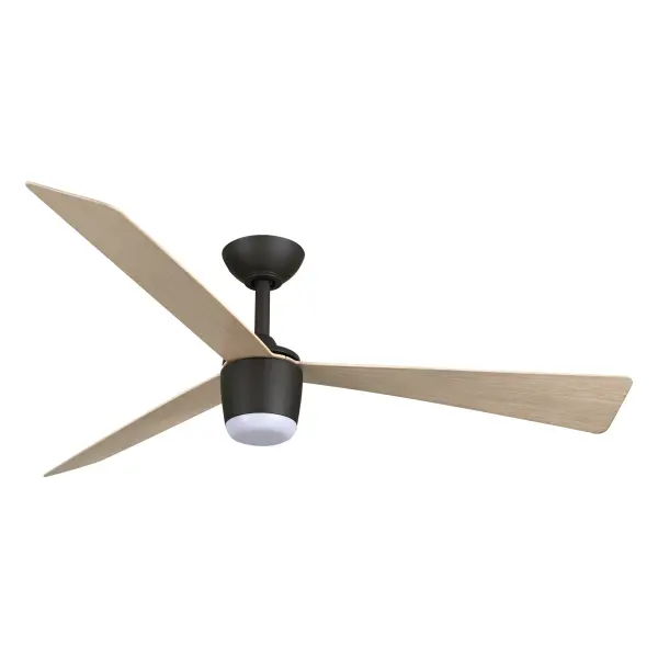 The Elavan 52" ceiling fan combines functionality with style, featuring a DC motor for quiet, efficient operation and integrated LED lighting with excellent color rendering. Perfect for year-round comfort indoors or out.