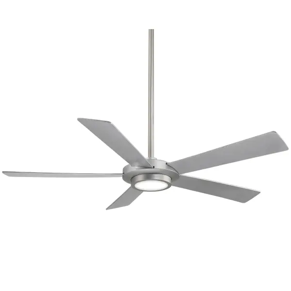 The Sabot combines contemporary styling with efficient DC motor technology and integrated LED lighting. Its 52-inch span and Energy Star certification make it ideal for medium to large rooms seeking both comfort and style.