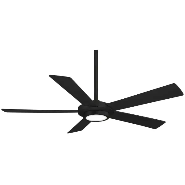 The Sabot combines contemporary style with practical functionality, featuring a powerful DC motor, integrated LED lighting, and a sleek coal finish. Perfect for medium to large spaces seeking efficient cooling and illumination.