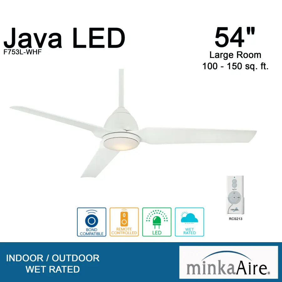 Java LED 54" Ceiling Fan with Light - Image 3