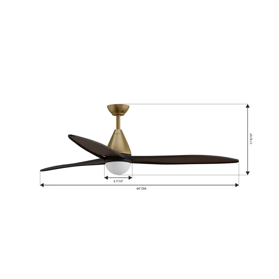 Fleur 64" 5CCT LED Ceiling Fan - Image 2