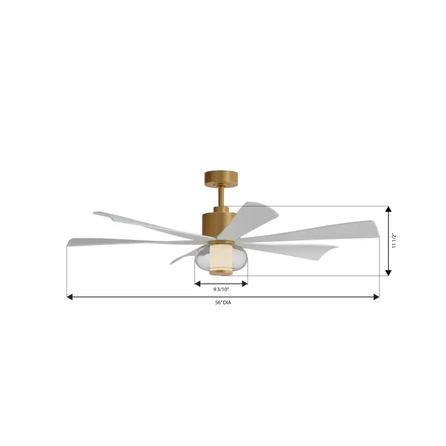 Veyra 56" 5CCT LED Smart Ceiling Fan - Image 2