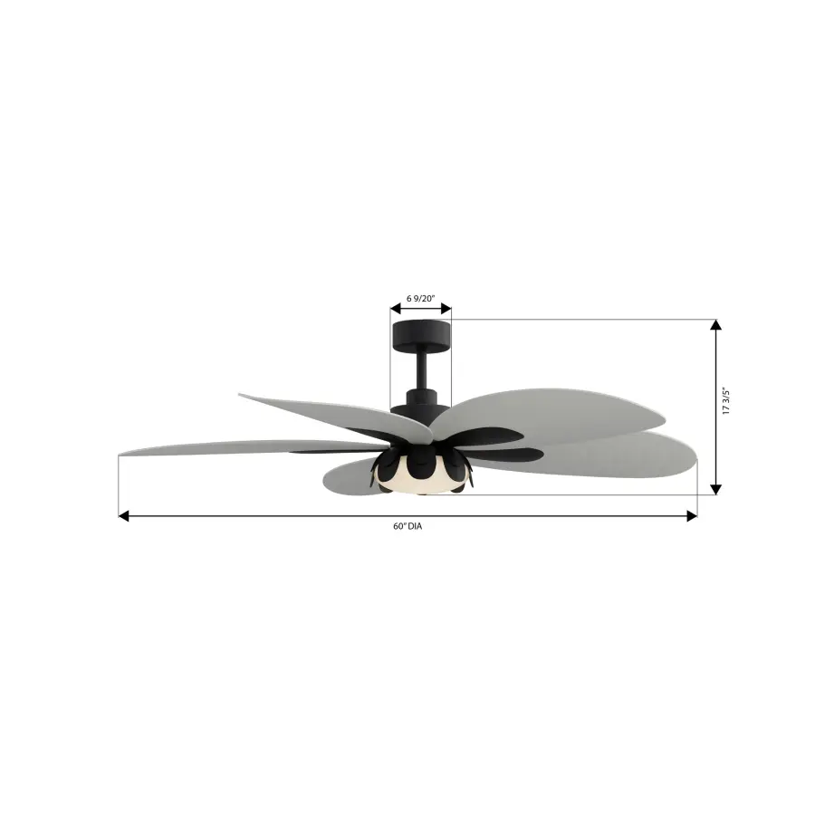 Saltcress 60" 5CCT LED Smart Ceiling Fan - Image 2