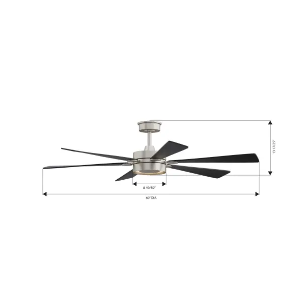 Brenix 60" 5CCT LED Smart Ceiling Fan - Image 4