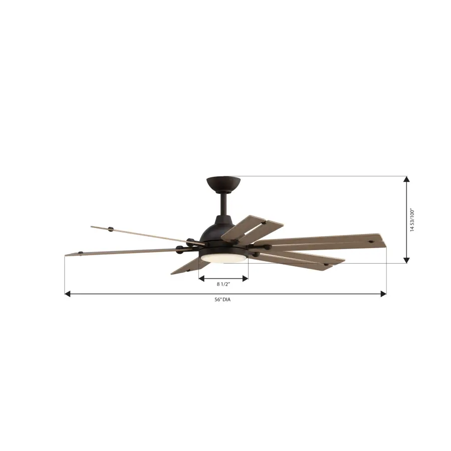 Allegata 56" 5CCT LED Smart Ceiling Fan - Image 4