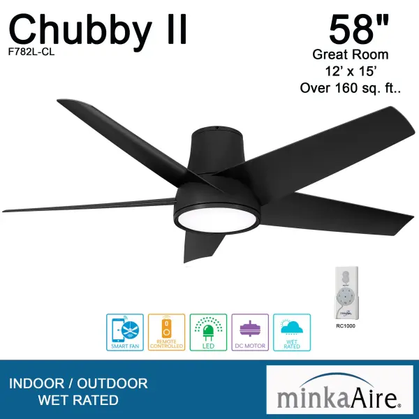 Chubby II 58" LED Smart Ceiling Fan - Image 3