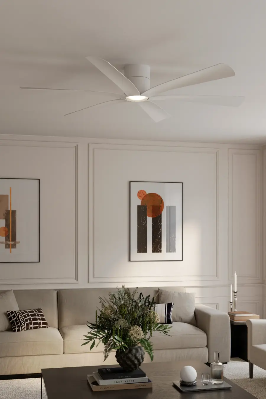 Brisano 65" 5CCT LED Smart Flush Mount Ceiling Fan - Image 2