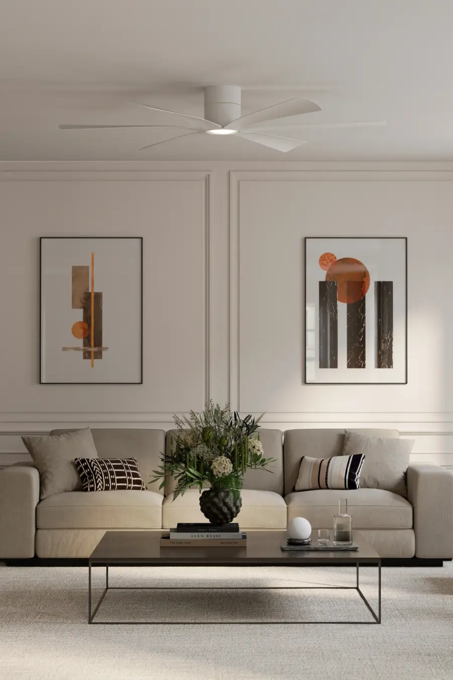 Brisano 65" 5CCT LED Smart Flush Mount Ceiling Fan - Image 3