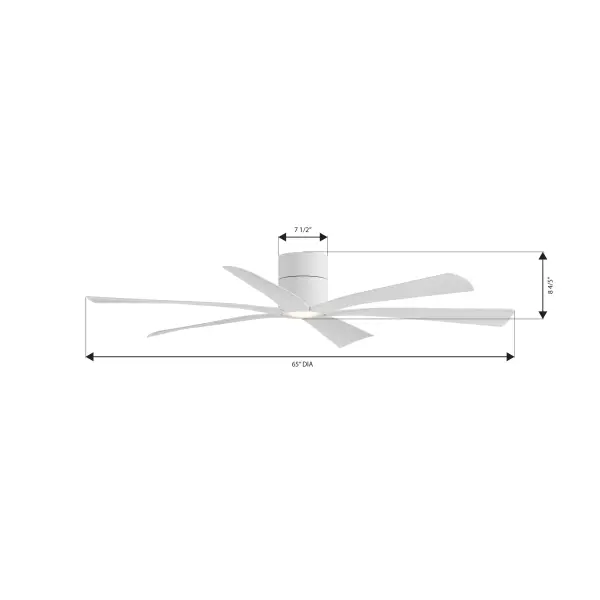 Brisano 65" 5CCT LED Smart Flush Mount Ceiling Fan - Image 4