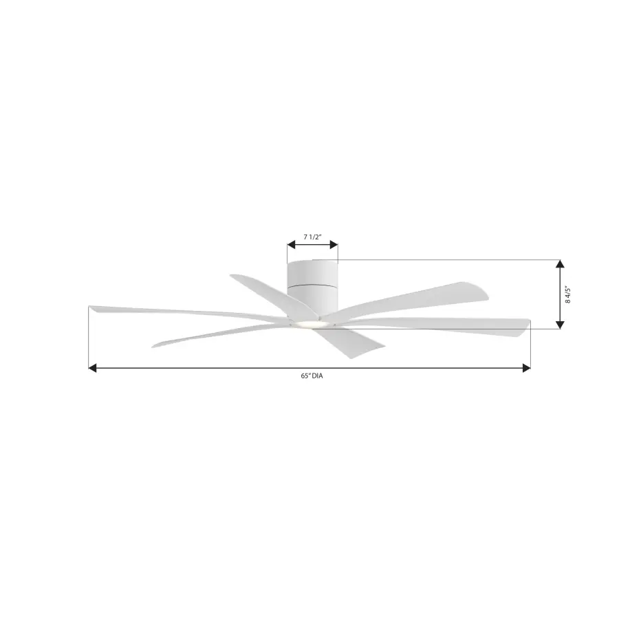 Brisano 65" 5CCT LED Smart Flush Mount Ceiling Fan - Image 4
