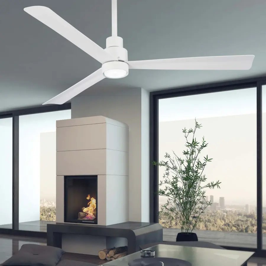 Simple 52" Ceiling Fan in Flat White - Image 5