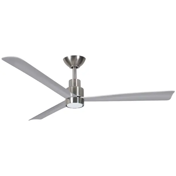 The Simple 52" ceiling fan combines contemporary design with practical functionality. Its wet-rated construction and integrated LED lighting make it ideal for both indoor and covered outdoor spaces.