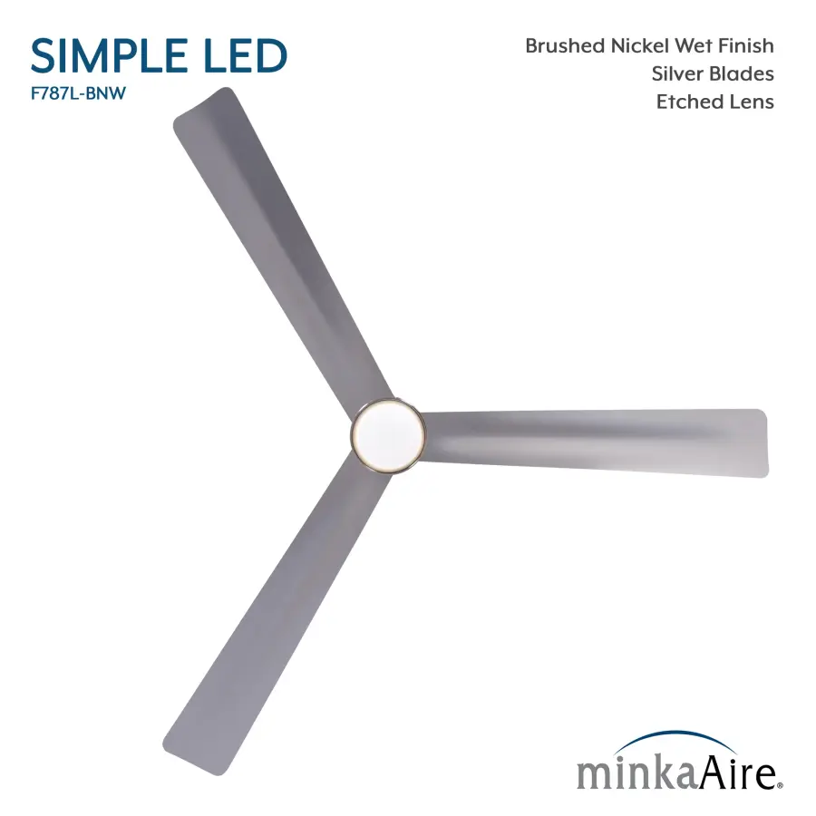 Simple 52" LED Indoor/Outdoor Ceiling Fan - Image 4