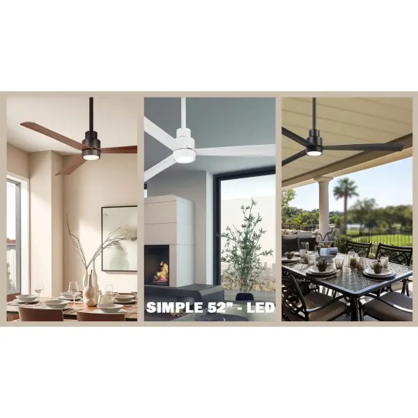 Simple 52" LED Indoor/Outdoor Ceiling Fan - Image 10