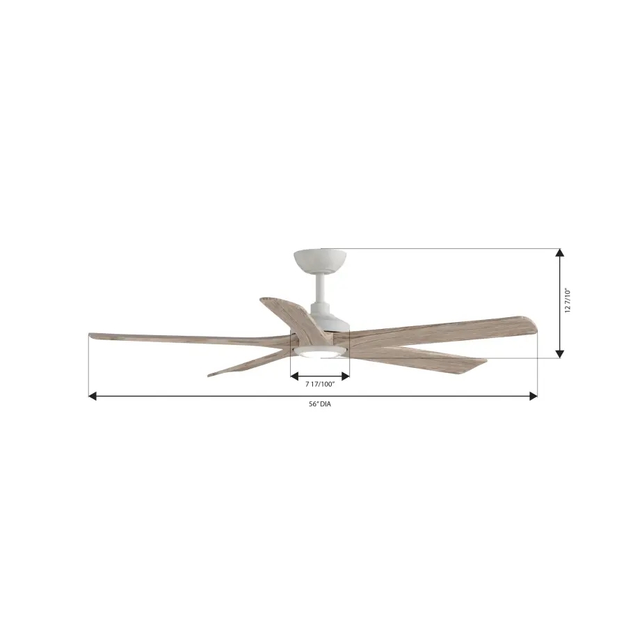 Seressa 56" 5CCT LED Smart Ceiling Fan - Image 4